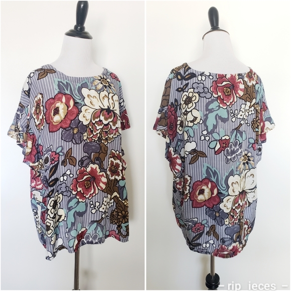 masai Tops - 5 for $25 floral striped blouse